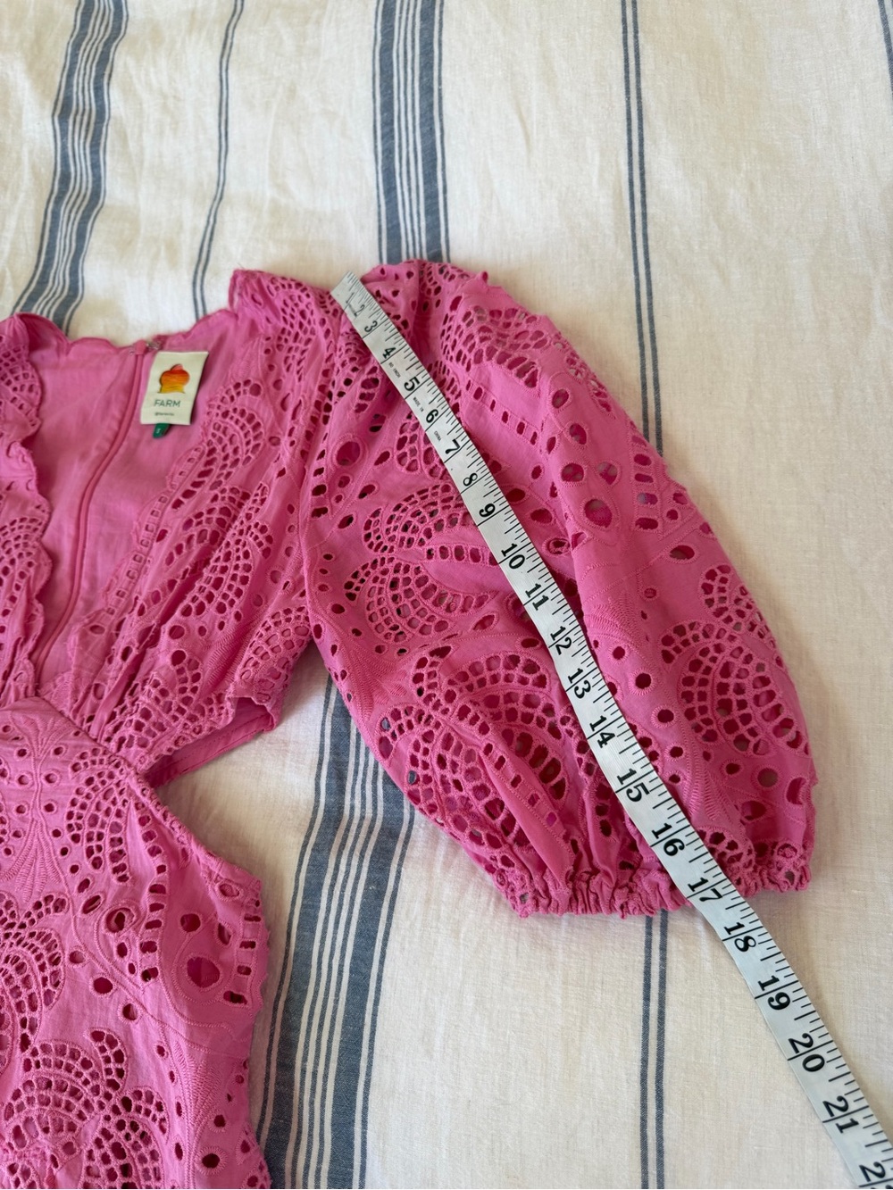 FARM Rio Pink Richilieur Midi Dress Size Small - Picture 13 of 14